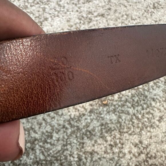 Trafalgar Men’s Mock Alligator Embossed Italian Leather Belt 40 - Picture 5 of 6